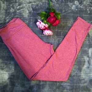 LuLaRoe Tall & Curvy Heather Pink Leggings
